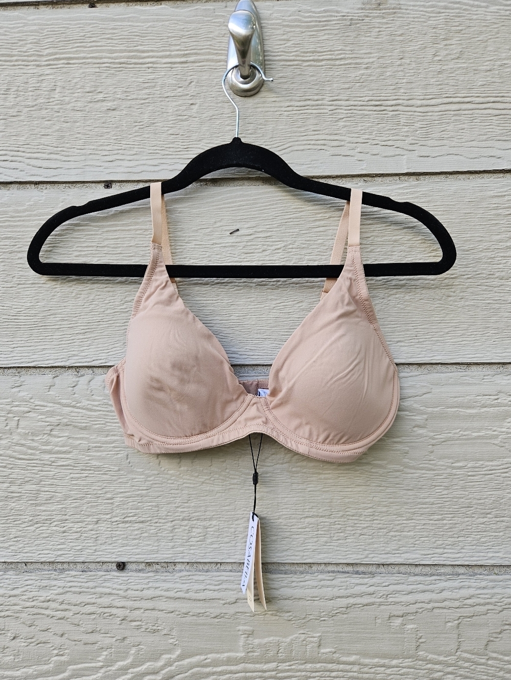 NWT Cosabella Free Cut Micro Lightly Lined in Sette beige nude size 36B